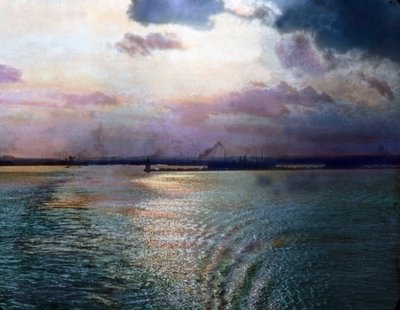 Japon, impression de la baie de Tokyo près de Yokohama, date de l