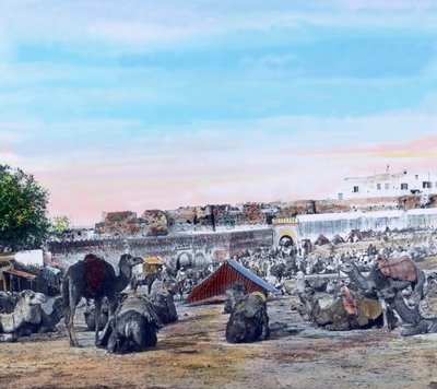Nord du Maroc, souk à Tanger, date de l