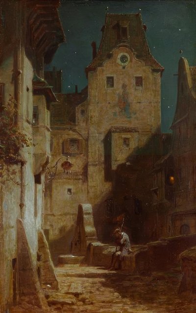 Le veilleur de nuit endormi - Carl Spitzweg