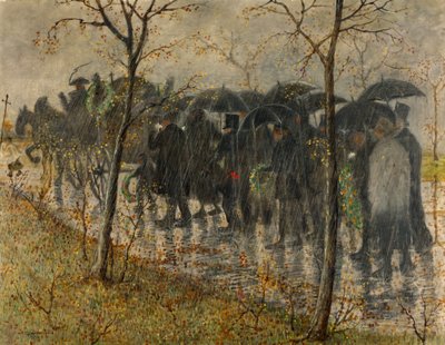 Cortège funèbre sous la pluie - Carl Strathmann