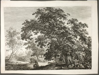 Pêcheur dans un paysage boisé - Carl Wilhelm Kolbe the elder