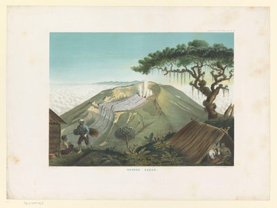 Volcan Gede à Java occidental - Carl Wilhelm Mieling (possibly)