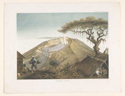 Volcan Gede à Java occidental - Carl Wilhelm Mieling (possibly)