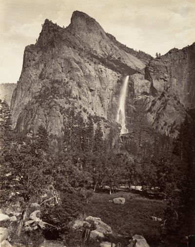 Chute Bridal Veil, 940 pieds, Yosemite, vers 1872, imprimé vers 1876 - Carleton E. Watkins.