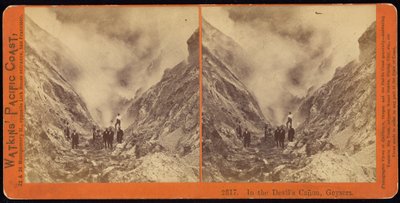 Dans le canyon du Diable, Geysers - Carleton Watkins