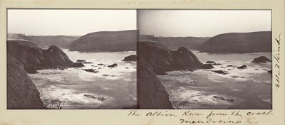 La rivière Albion depuis la côte, Mendocino - Carleton Watkins