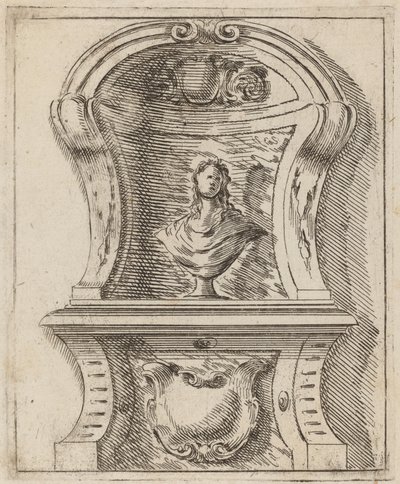 Motif architectural avec un buste - Carlo Antonio Buffagnotti