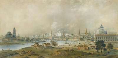 Vue du Kremlin de Moscou depuis le Pont Ustinsky - Carlo Bossoli