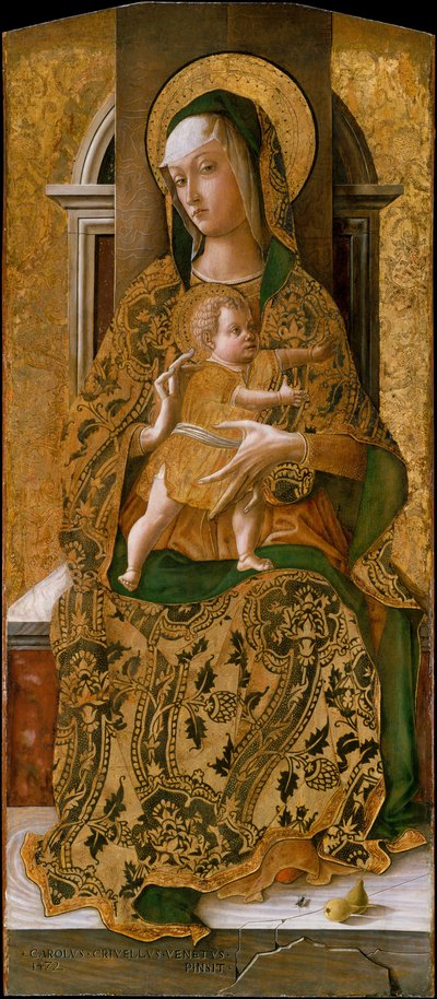 Madone et enfant en trône - Carlo Crivelli