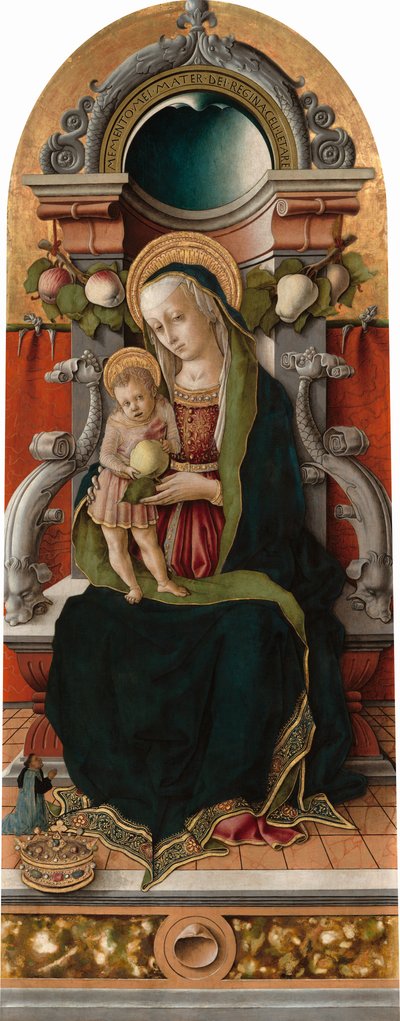 Madone et enfant en trône avec donateur - Carlo Crivelli