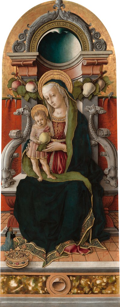 Madonna et Enfant en Trône avec Donateur - Carlo Crivelli