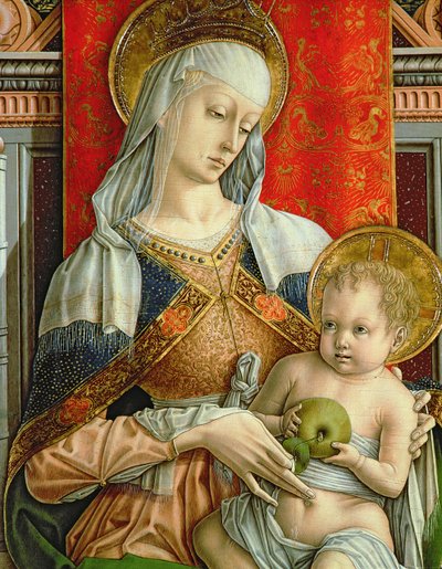 Madone et Enfant, détail du polyptyque de Sant