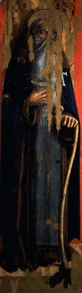 Saint Antoine Abbé, panneau gauche du deuxième triptyque de Valle Castellamo - Carlo Crivelli