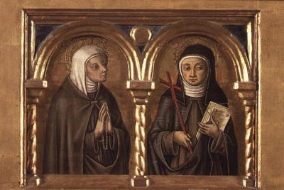 Femme non identifiée et Sainte Claire d