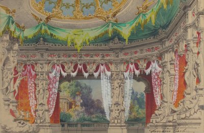 Décor de scène pour un ballet : Don Parasol, 1869 - Carlo Ferrario