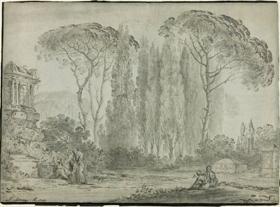 Des pleureuses dans un cimetière - Carlo Labruzzi