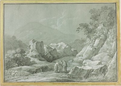 Deux moines donnant de l