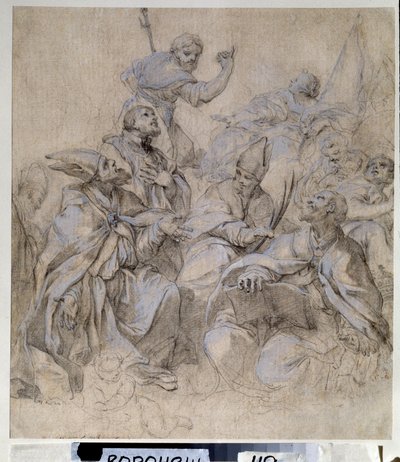 Dessin préparatoire à la fresque de l
