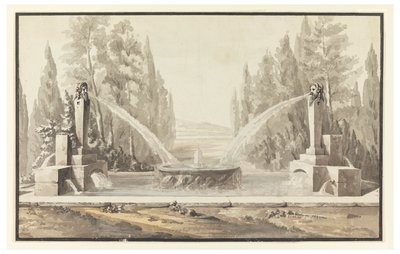 Conception pour une fontaine dans un parc - Carlo Marchionni