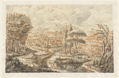 Dessin, Vallée, 1750-70 - Carlo Marchionni