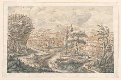 Dessin, Vallée, 1750-70 - Carlo Marchionni