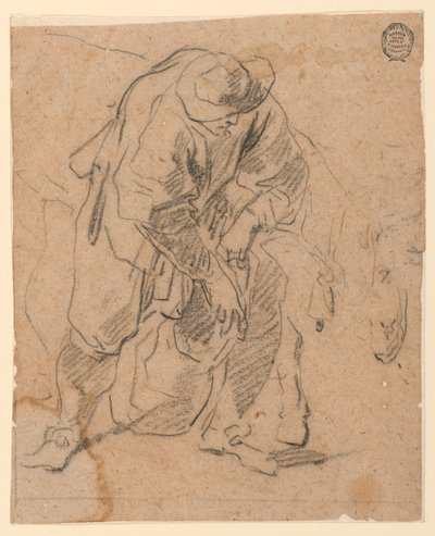 Dessin, paysan avec un sac, 1728-78 - Carlo Marchionni