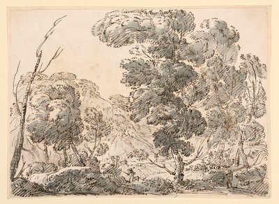 Dessin, route dans un pays montagneux, 1770-1786 - Carlo Marchionni