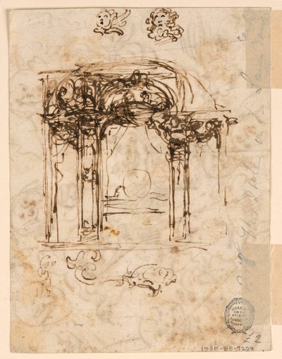 Dessin, études de têtes, 1760-80 - Carlo Marchionni