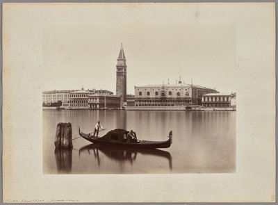Venise : vue de la bibliothèque Marciana, du Campanile et du palais des Doges - Carlo Naya