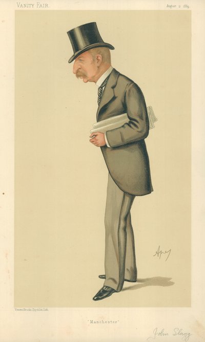 M. John Slagg MP, Manchester, 2 août 1884, caricature de Vanity Fair - Carlo Pellegrini