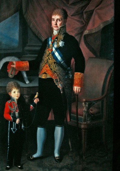 Portrait du comte Torrejon et de son fils - Carlos Blanco