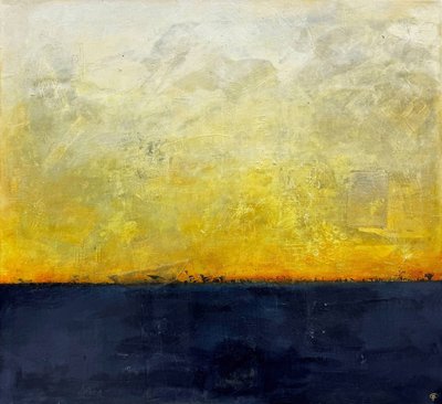 Bateau au coucher du soleil (abstrait) - Carolina Gårdheim