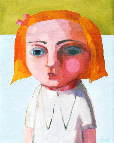 Jeune fille rousse pensive - Caroline Roberts