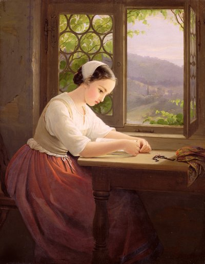 Fille lisant près d