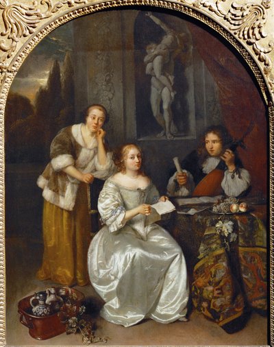 La lecon de chant - La leçon de chant ... - Caspar (studio of) Netscher