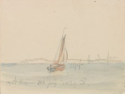 Dahl, Johan Christian - Voilier devant Mon - Caspar David Friedrich