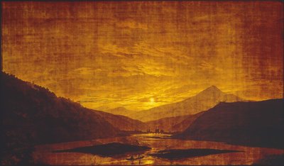 Paysage fluvial de nuit - Caspar David Friedrich