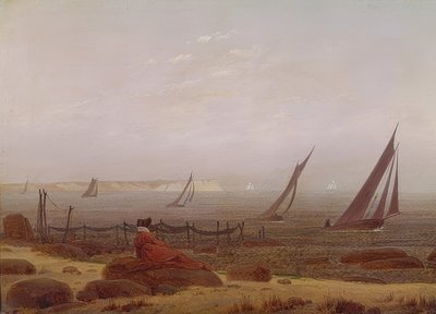 Femme au bord de la mer - Caspar David Friedrich