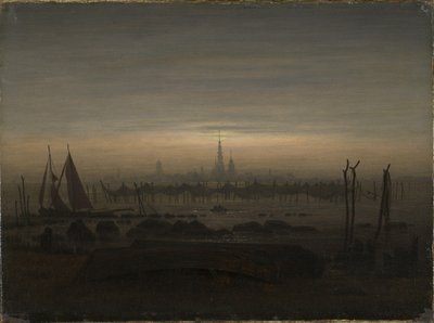Greifswald au clair de lune - Caspar David Friedrich