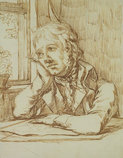 Autoportrait avec bras appuyé - Caspar David Friedrich