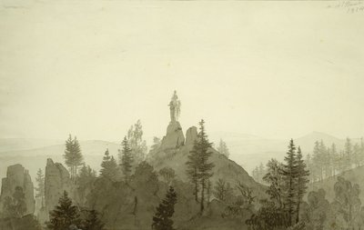 Statue de la Vierge dans les montagnes - Caspar David Friedrich