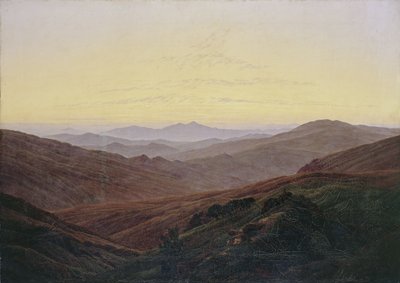 Krkonoše / Avant le lever du soleil dans les montagnes - Caspar David Friedrich