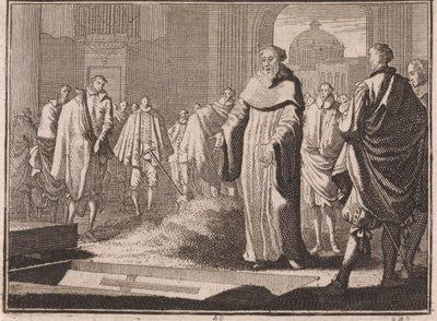 Saint Bernard contemple une tombe ouverte - Caspar Luyken