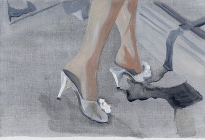 Journal de bord #47 (23.04.13 She got undressed), 2015 (huile sur papier) - Cathy Lomax