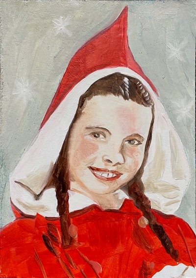 Margaret, 2023 (huile sur papier) - Cathy Lomax