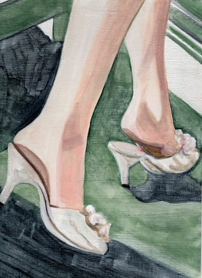 No Place is Home, 2020 (acrylique et huile sur papier) - Cathy Lomax