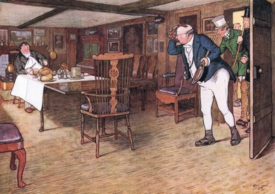 À la table était assis M. Tupman, ne ressemblant en rien à un homme qui avait quitté ce monde - Cecil Charles Windsor Aldin