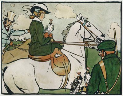 Anciens sports et jeux anglais : Fauconnerie - Cecil Charles Windsor Aldin