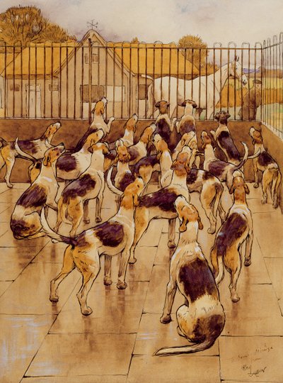Les chiens ont soudainement commencé à hurler en chœur - Cecil Charles Windsor Aldin