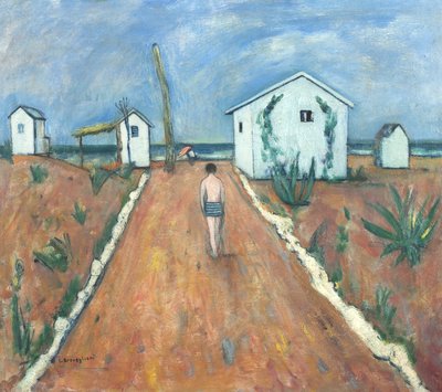La plage à Fiumetto - Cesare Breveglieri